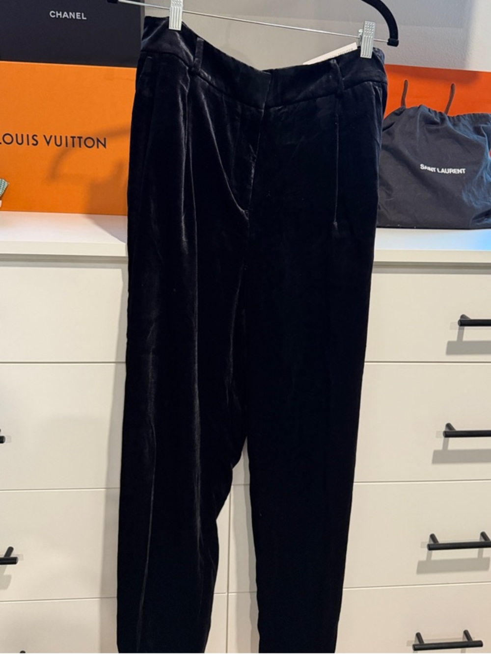 LOFT Black Velvet Pants, Size 10 (NWT)
